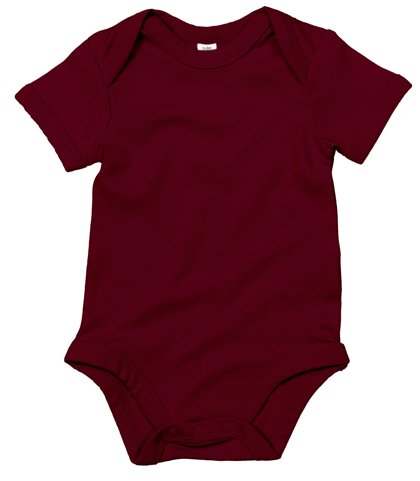 Babybugz Soft Short Sleeve Baby Bodysuit with Envelope Neckline & Poppers