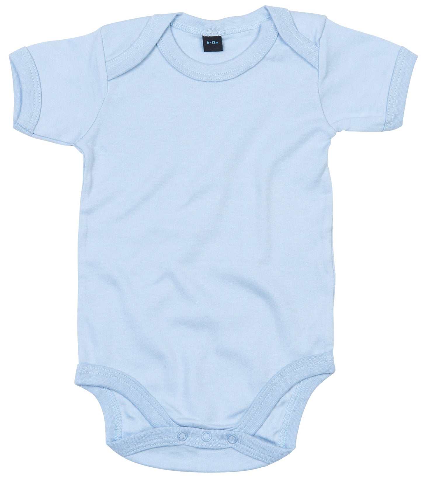 Babybugz Soft Short Sleeve Baby Bodysuit with Envelope Neckline & Poppers