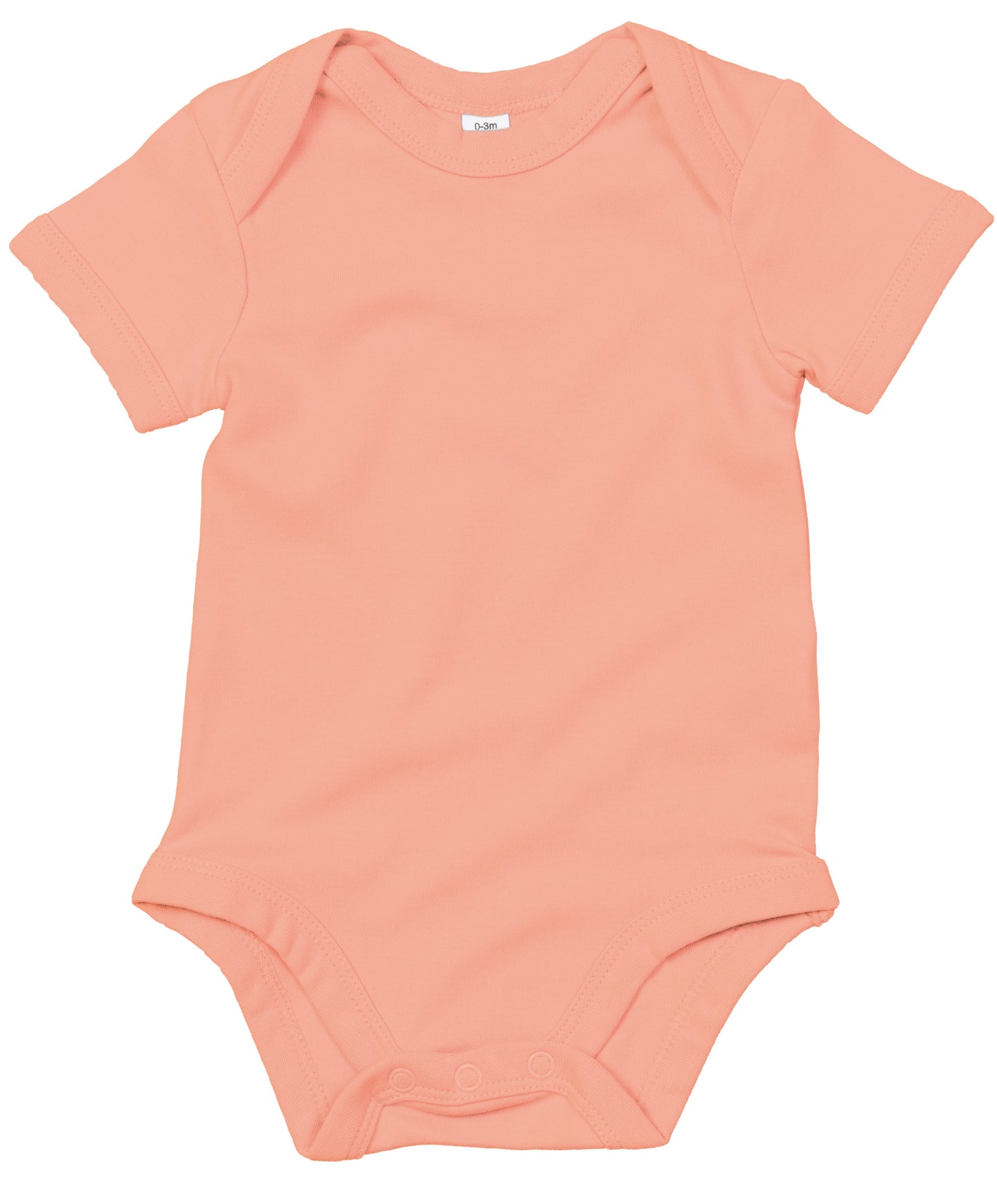 Babybugz Soft Short Sleeve Baby Bodysuit with Envelope Neckline & Poppers