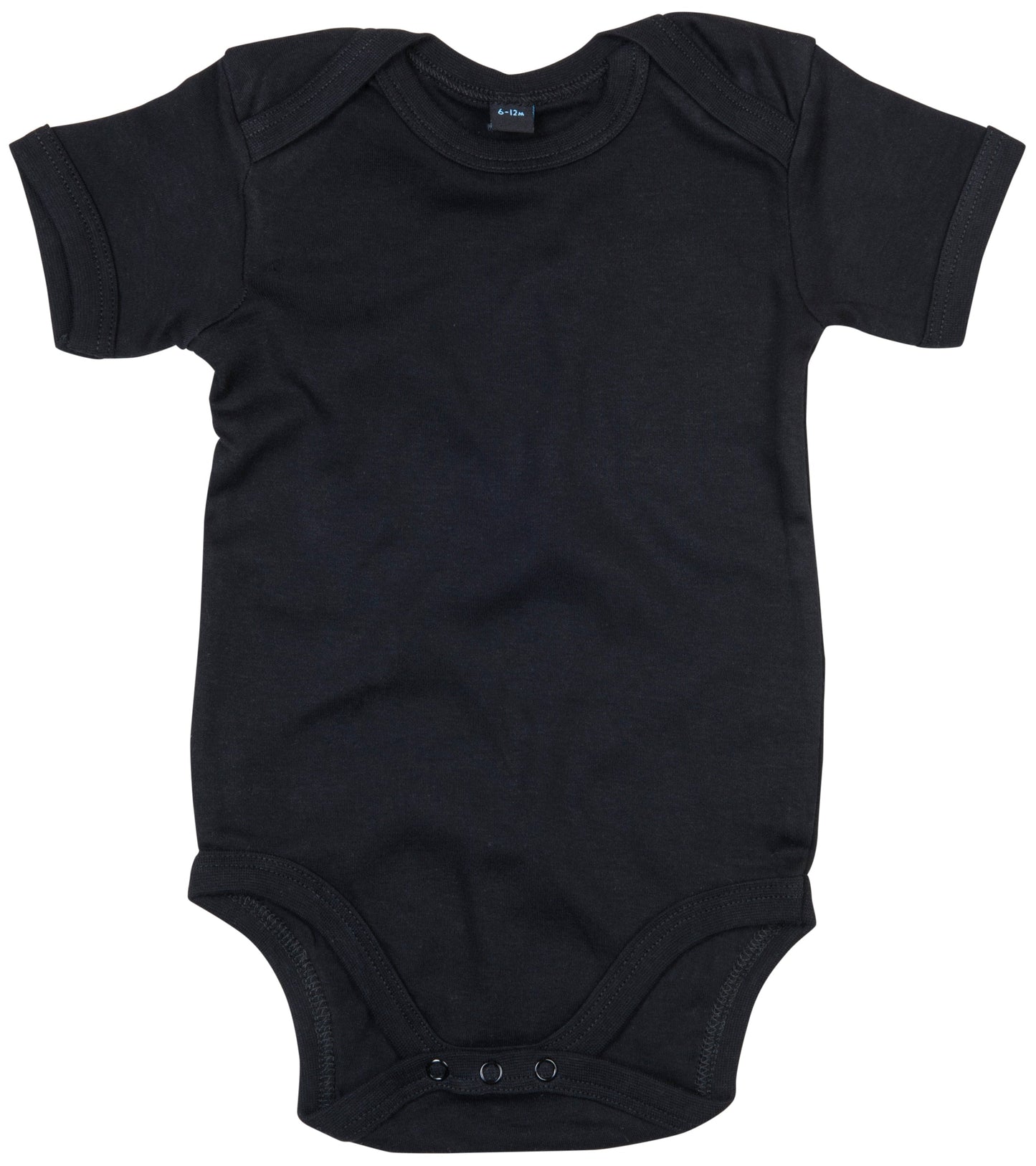 Babybugz Soft Short Sleeve Baby Bodysuit with Envelope Neckline & Poppers