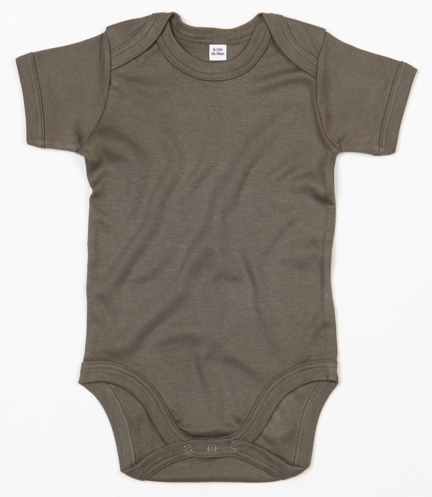 Babybugz Soft Short Sleeve Baby Bodysuit with Envelope Neckline & Poppers
