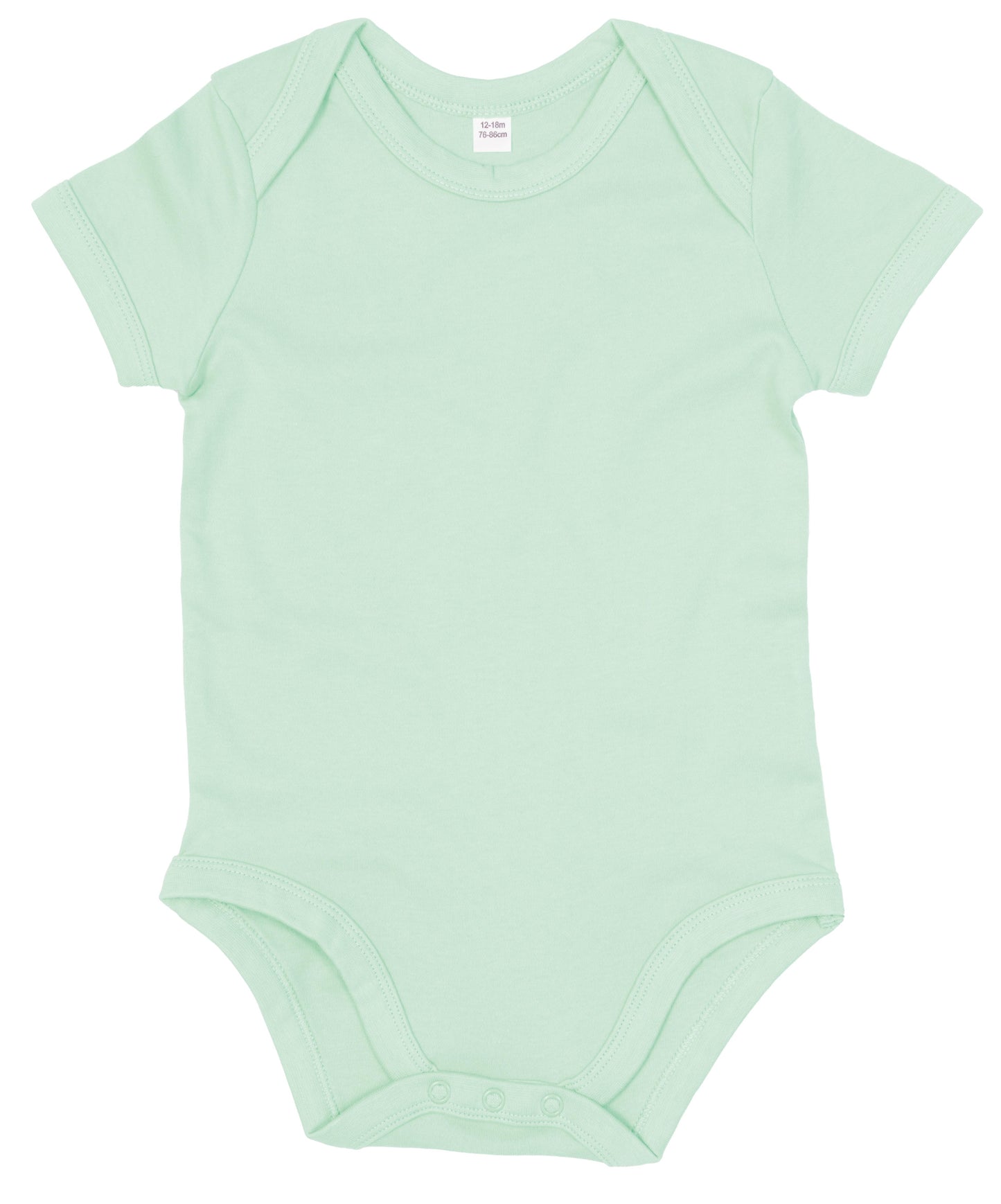 Babybugz Soft Short Sleeve Baby Bodysuit with Envelope Neckline & Poppers