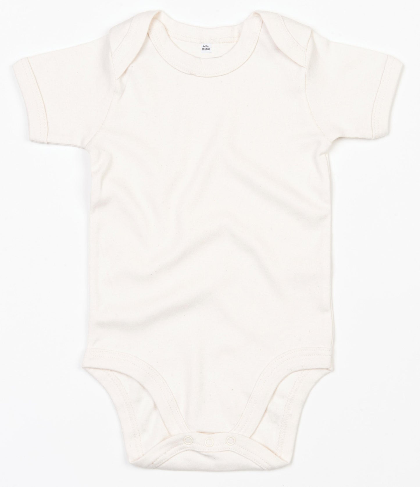 Babybugz Soft Short Sleeve Baby Bodysuit with Envelope Neckline & Poppers