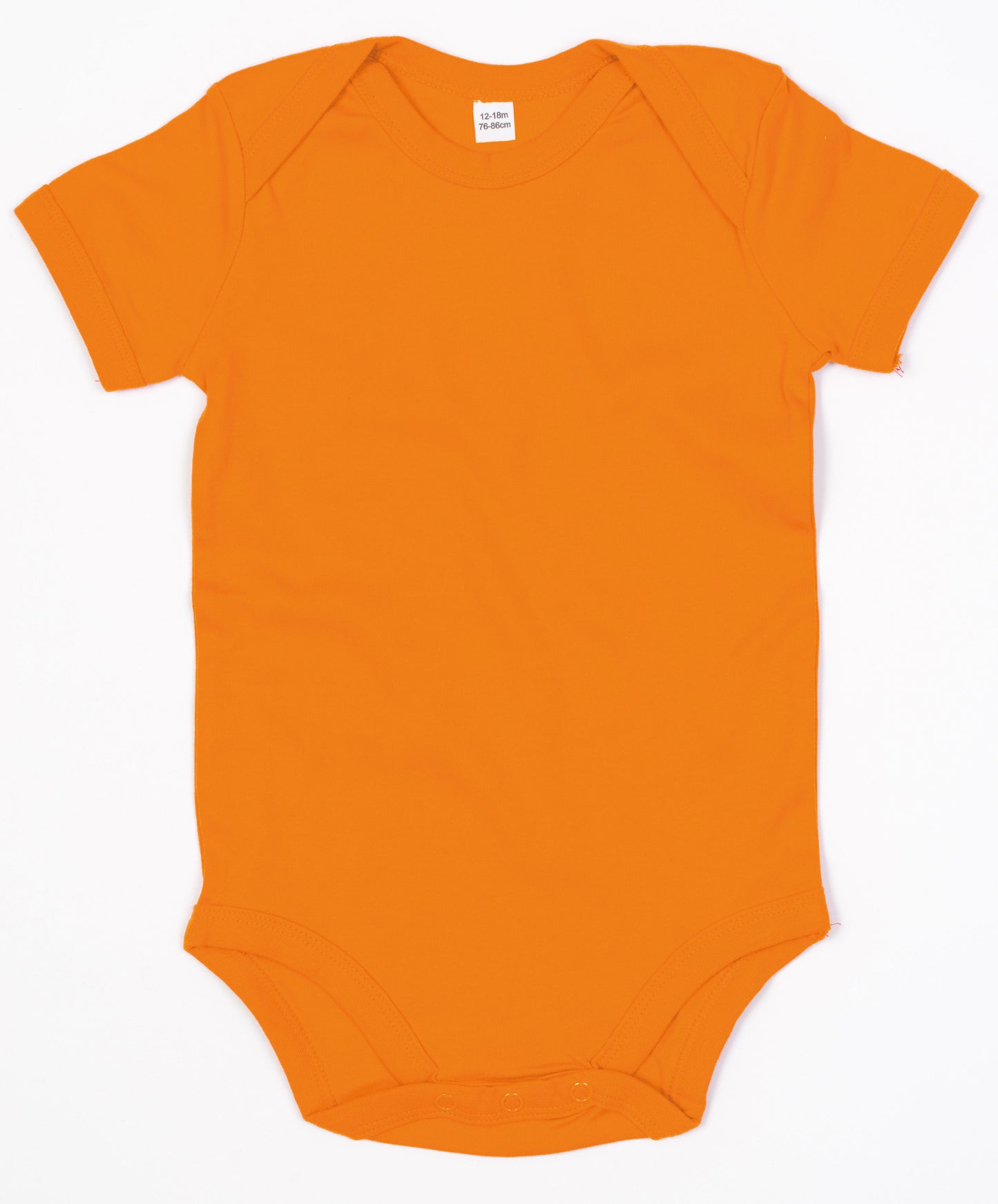 Babybugz Soft Short Sleeve Baby Bodysuit with Envelope Neckline & Poppers