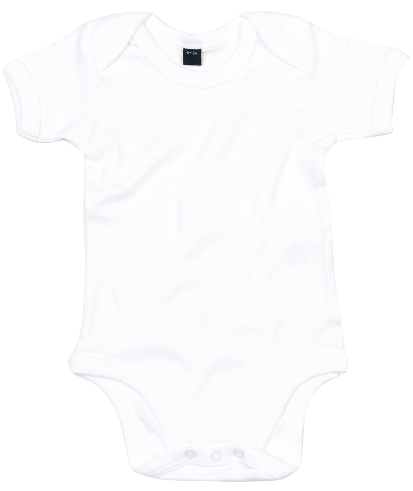 Babybugz Soft Short Sleeve Baby Bodysuit with Envelope Neckline & Poppers