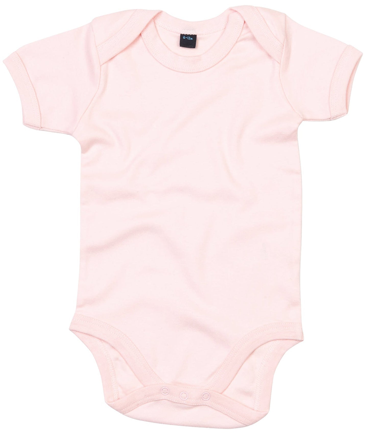Babybugz Soft Short Sleeve Baby Bodysuit with Envelope Neckline & Poppers