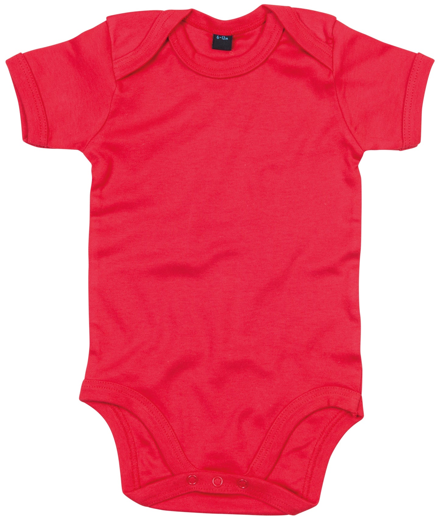 Babybugz Soft Short Sleeve Baby Bodysuit with Envelope Neckline & Poppers
