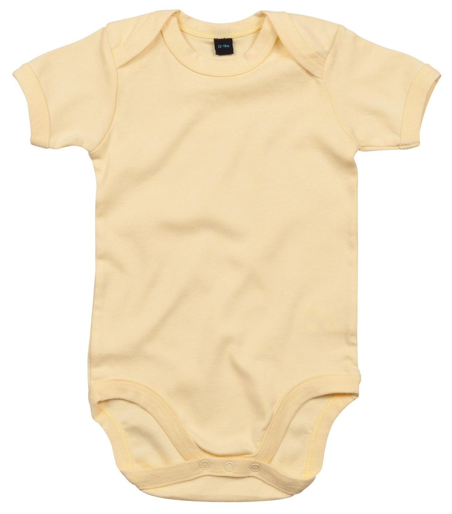Babybugz Soft Short Sleeve Baby Bodysuit with Envelope Neckline & Poppers