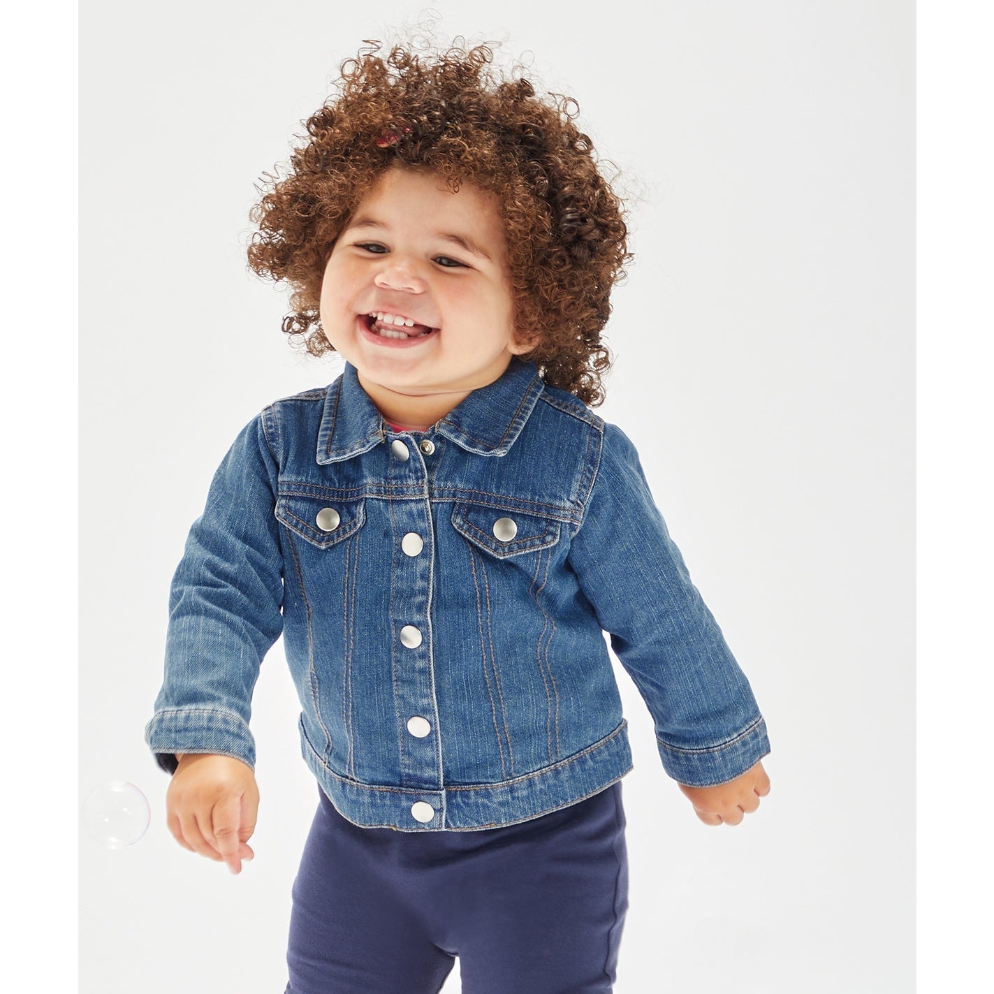 Babybugz Organic Cotton Baby Denim Jacket with Pocket Flaps and Poppers