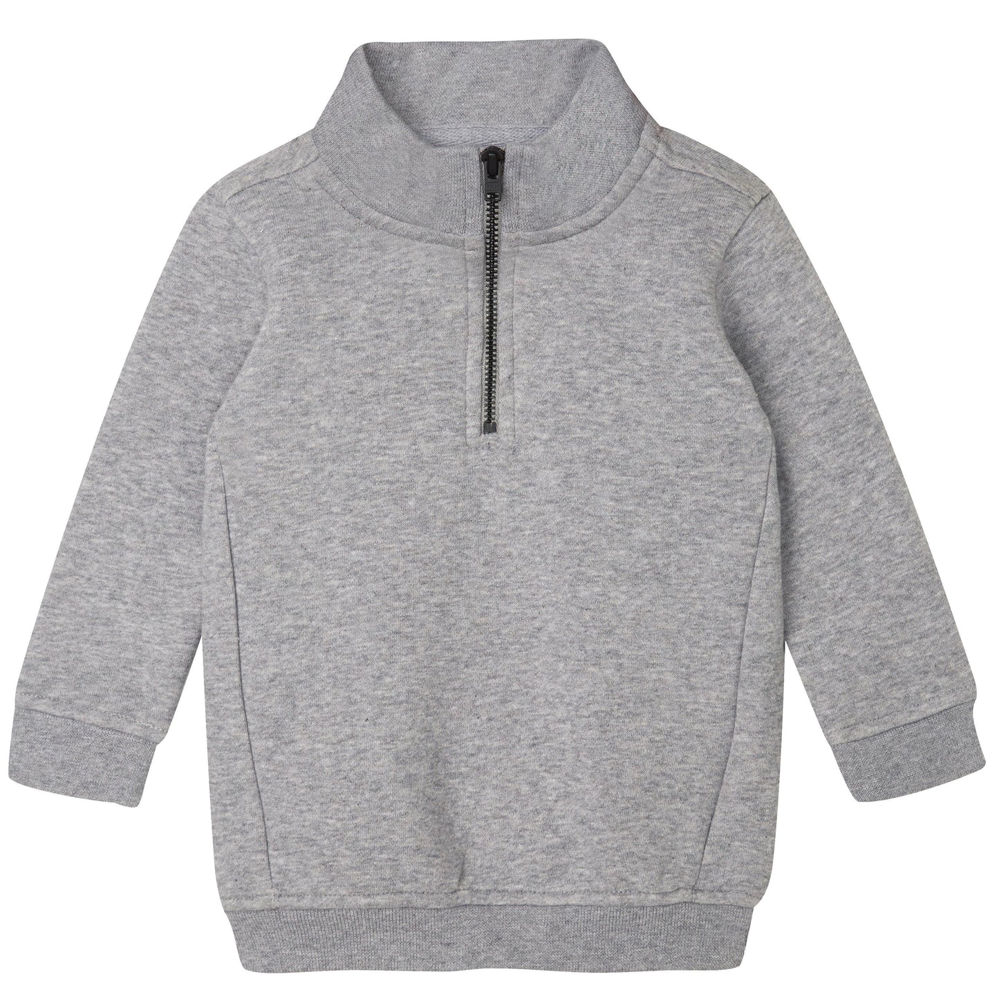 Babybugz Baby 1/4 Zip Sweatshirt Comfy Set-in Sleeves Ribbed Cuffs Hem