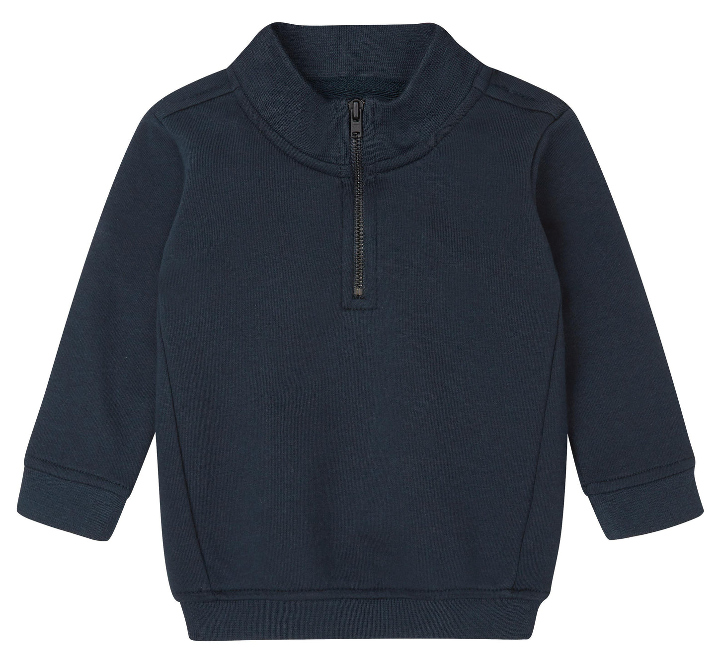 Babybugz Baby 1/4 Zip Sweatshirt Comfy Set-in Sleeves Ribbed Cuffs Hem
