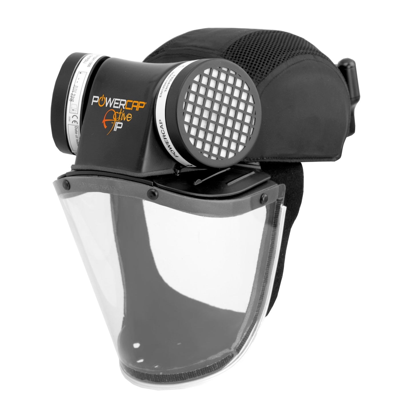 JSP PowerCap Active IP Respirator with Bump Cap and Faceshield - Black
