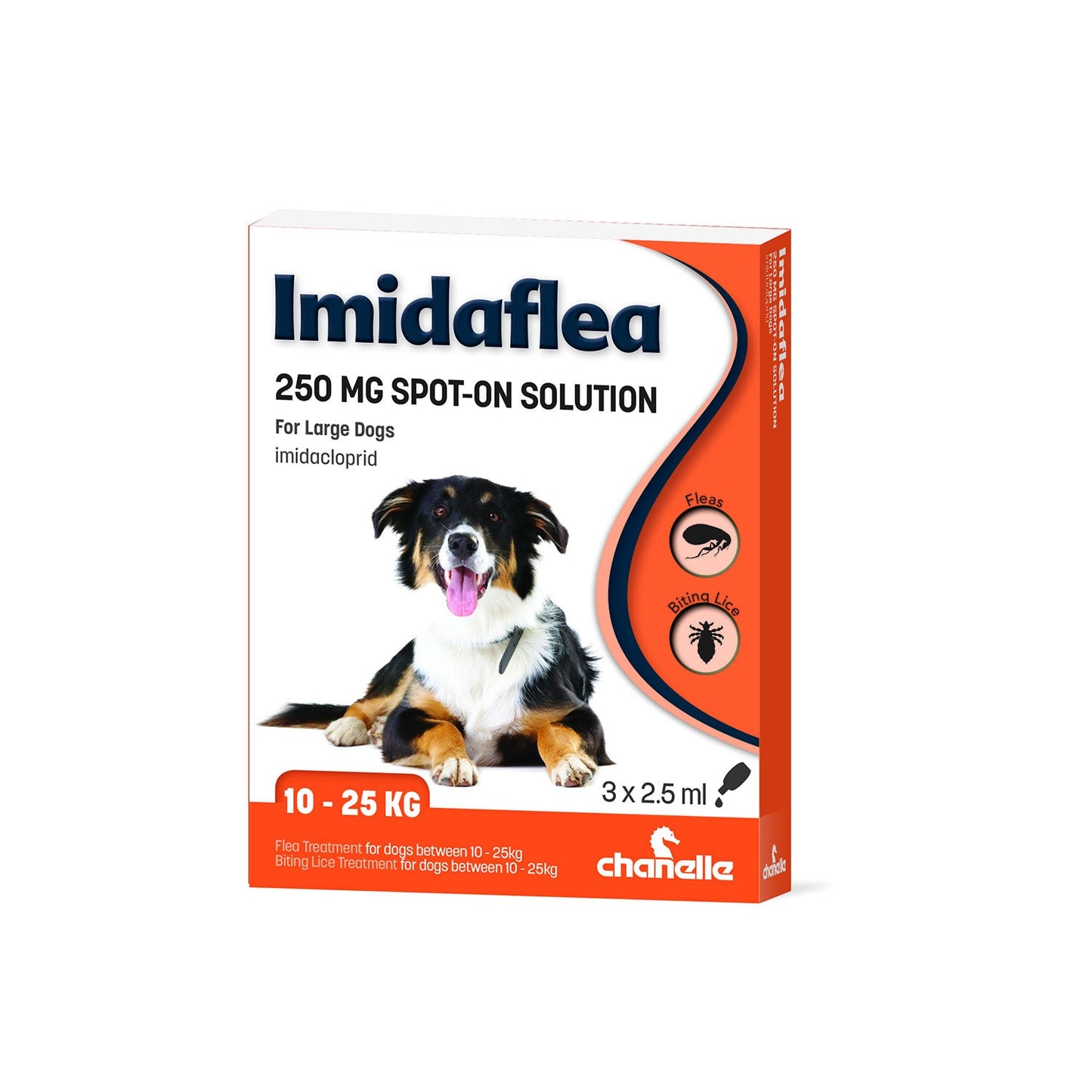 Chanelle Imidaflea 250Gm Spot-On For Large Dogs 3 Pipettes SpotOn Flea