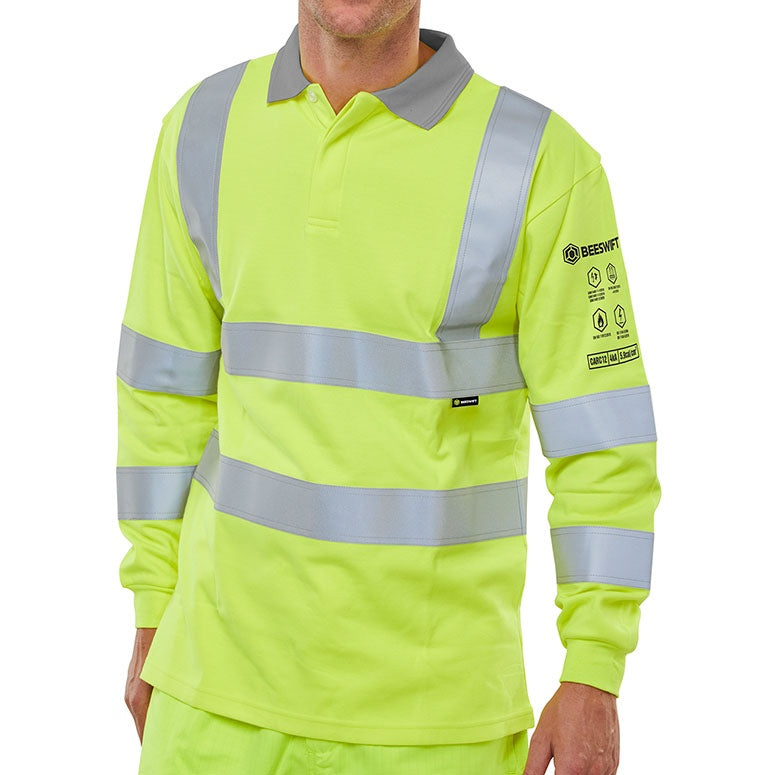 Beeswift ARC Compliant Fire Retardant Hi-Vis Anti-Static Polo Shirt