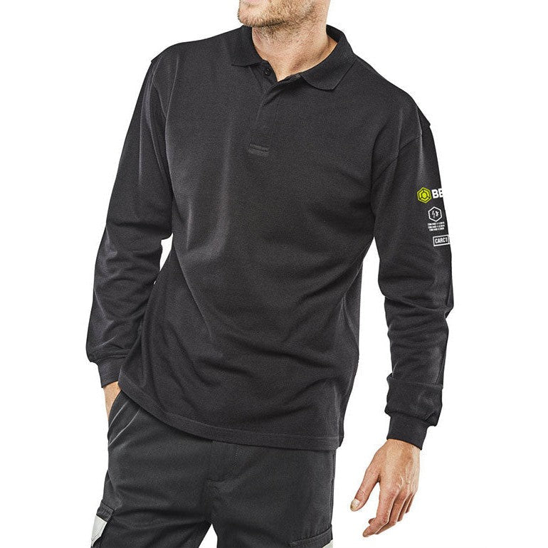Beeswift ARC Compliant Fire Retardant Hi-Vis Anti-Static Polo Shirt