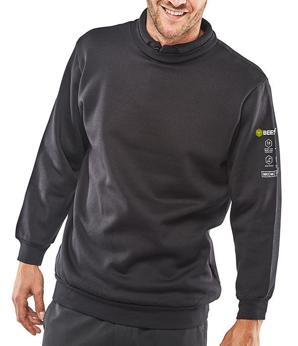 Beeswift ARC Compliant Fire Retardant Anti-Static Sweatshirt 300gsm