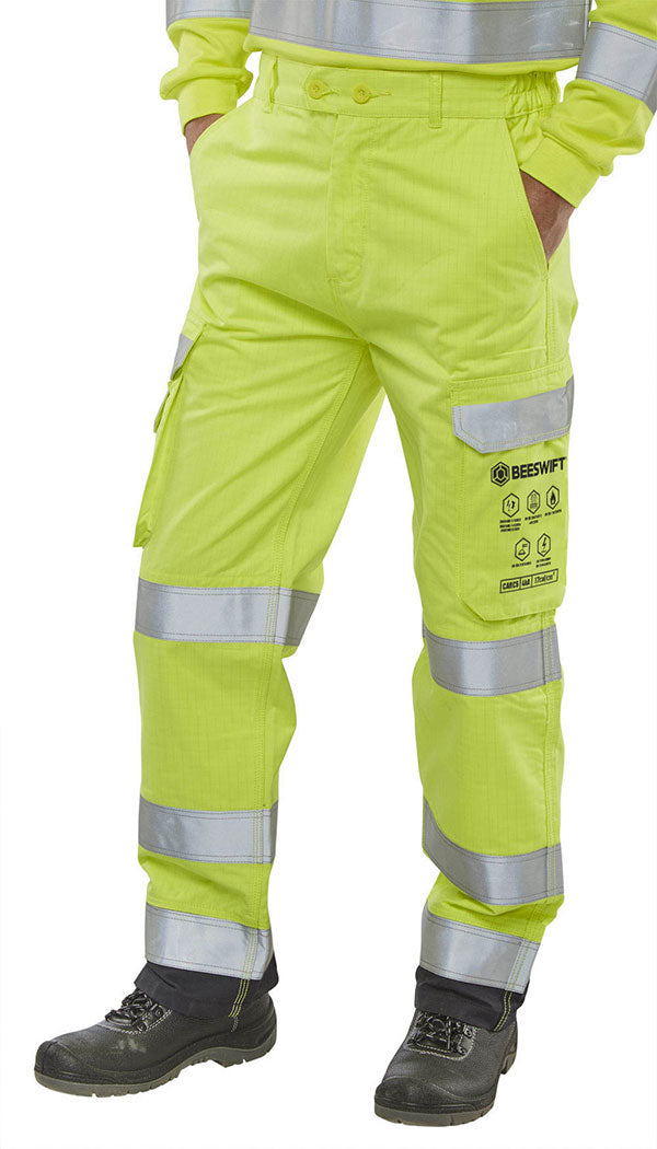 Beeswift ARC Compliant Fire Retardant Anti-Static Cargo Trousers 300gsm