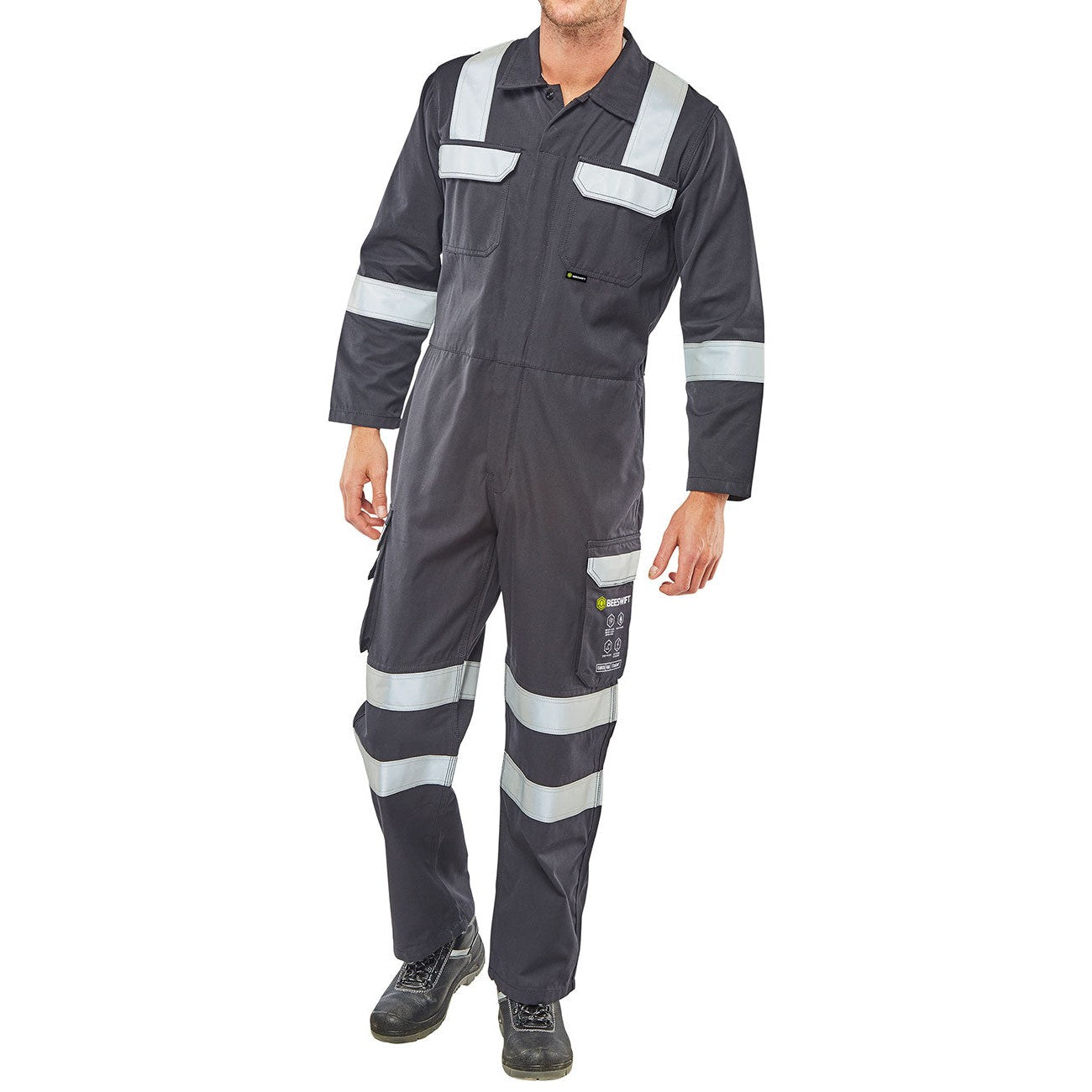 Beeswift ARC Compliant Fire Retardant Anti-Static Coverall 300gsm Modacrylic
