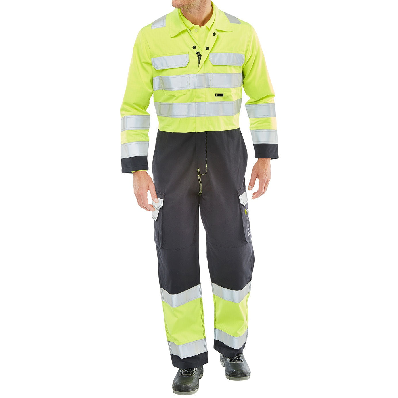 Beeswift ARC Compliant Fire Retardant Hi Vis Anti-Static Coverall 300gsm
