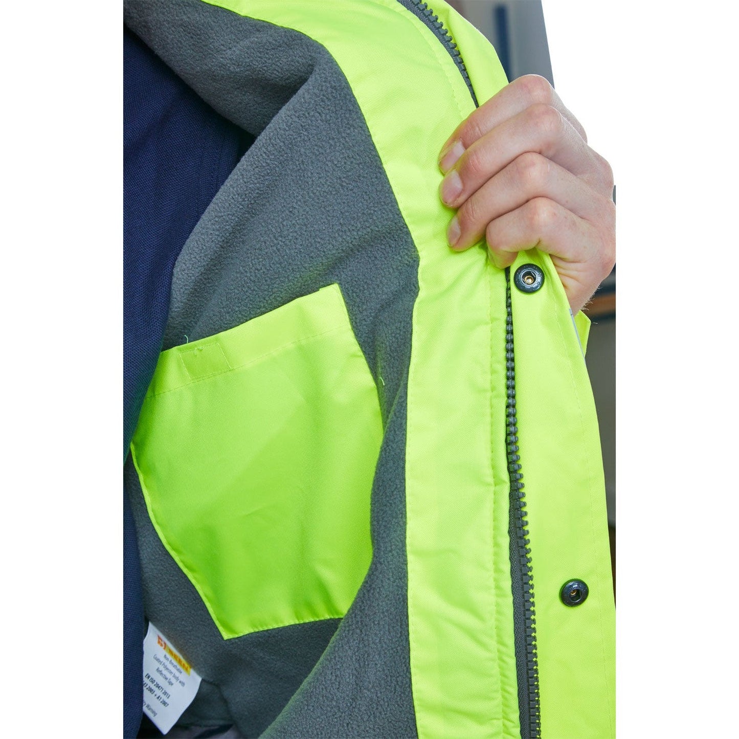 Beeswift High Visibility Fleece Lined Bomber Jacket Waterproof Class 3