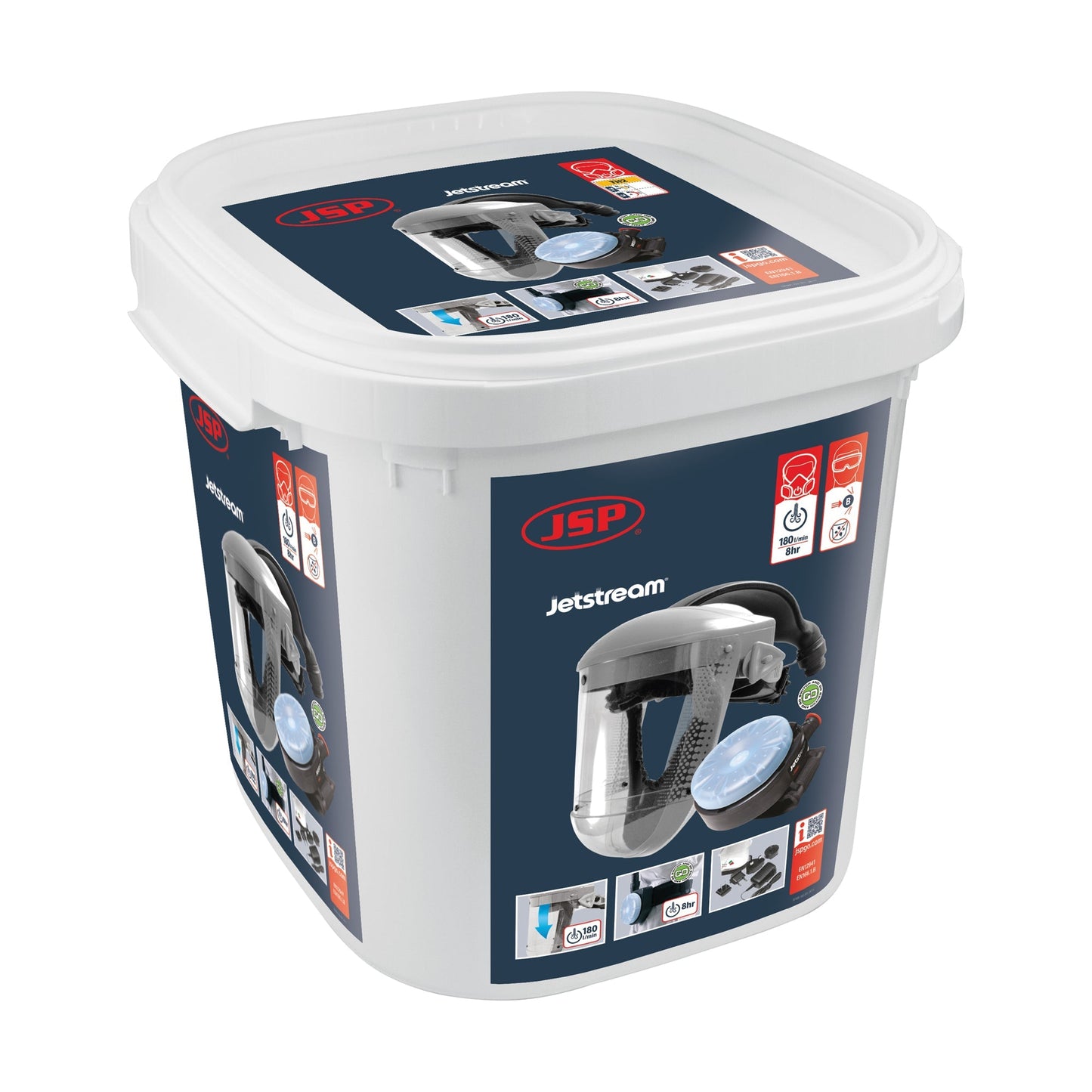 JSP Jetstream Dust Industrial Kit TH2P R SL Rechargeable Respirator Multi Plug