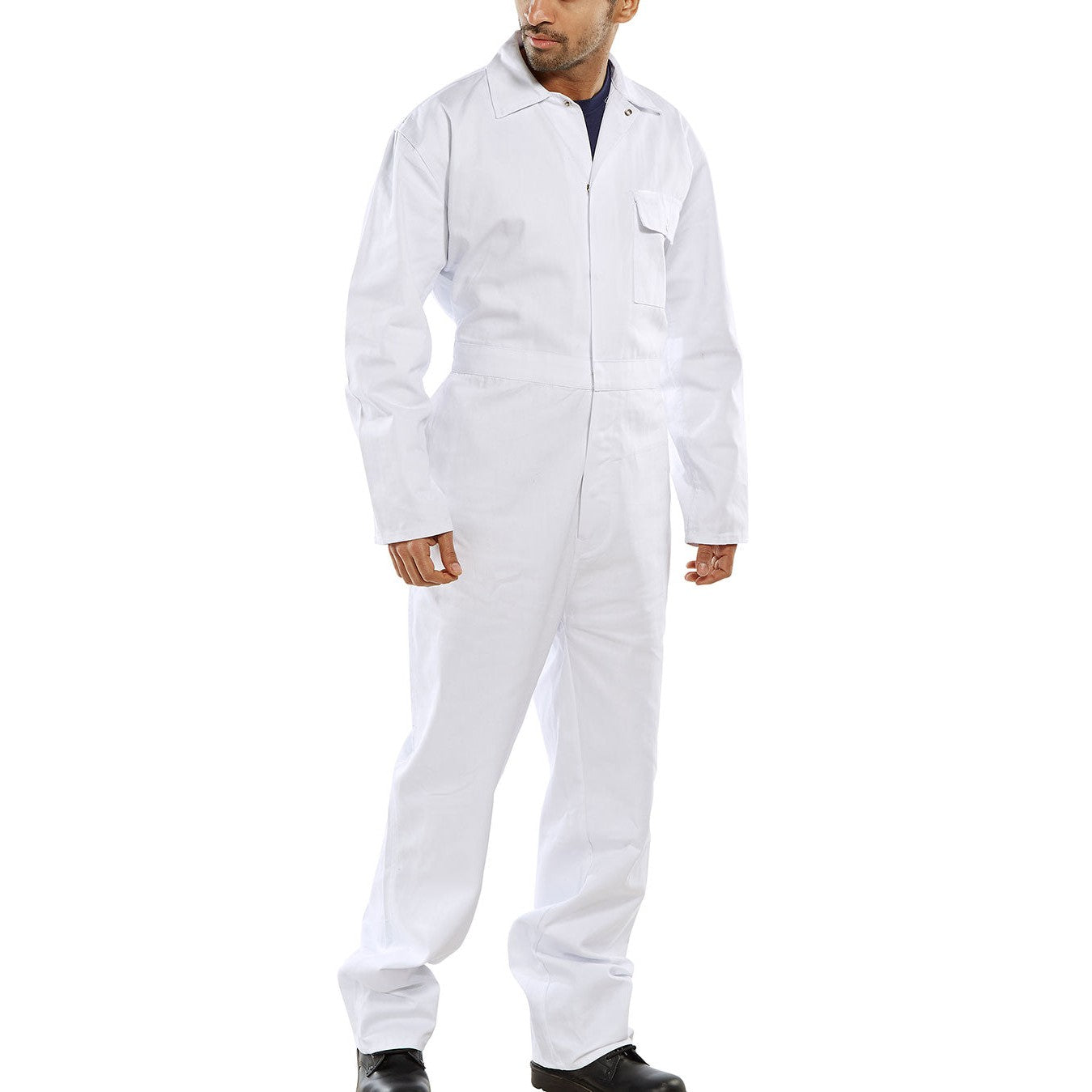 Beeswift C/D Boilersuit 100% Cotton Concealed Stud Front Elasticated Waist