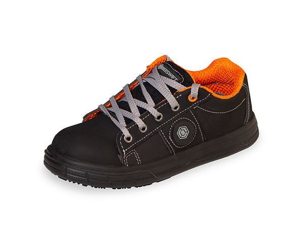 Beeswift Black Nubuck Leather Sneaker Trainer Steel Toe S1P SRC Slip Resistant
