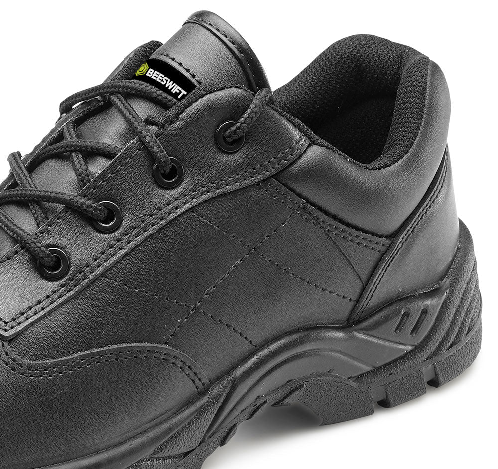 Beeswift S1P Composite Safety Shoes Black Dual Density PU Slip Resistant