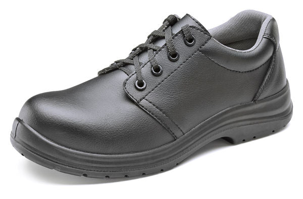 Beeswift Micro Fibre Tie Shoe Steel Toe Anti-Static Slip Resistant Washable