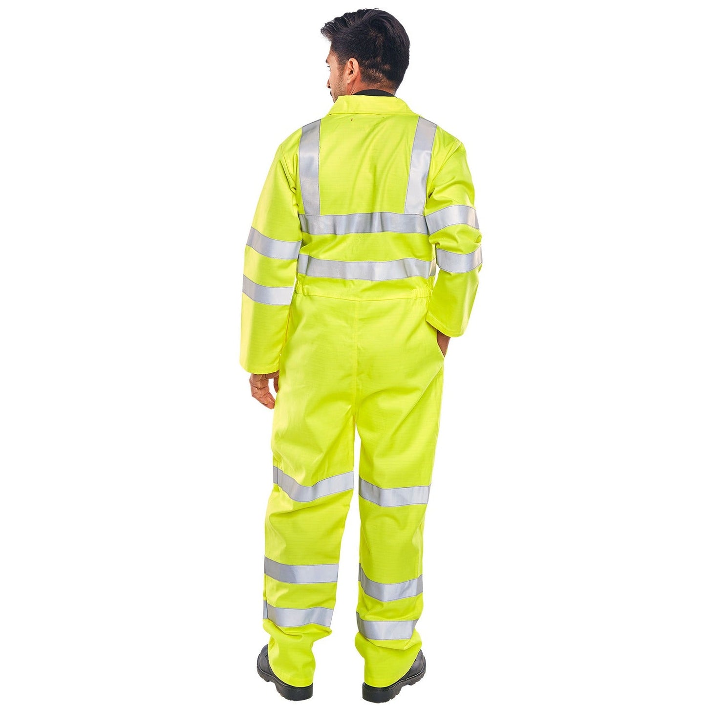 Beeswift Tesla Fire Retardant Anti-Static Hi Vis Boilersuit EN471 Saturn Yellow