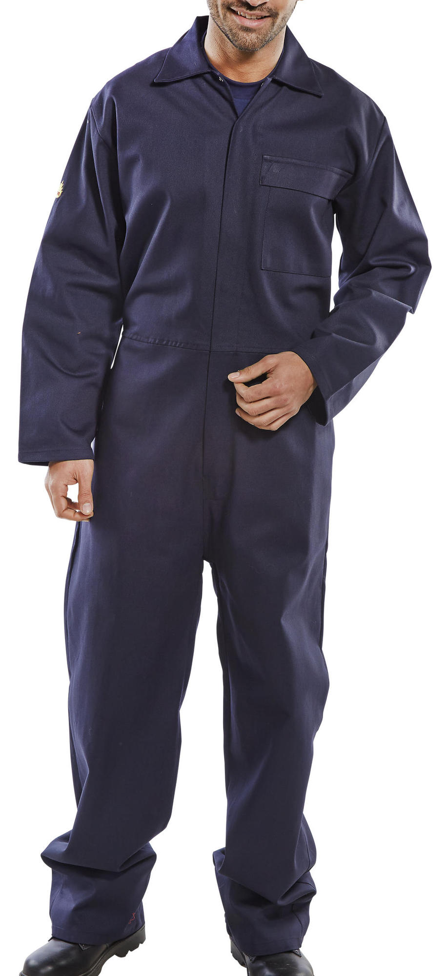 Beeswift Flame Retardant Cotton Drill Coverall Suit with Pockets - EN ISO
