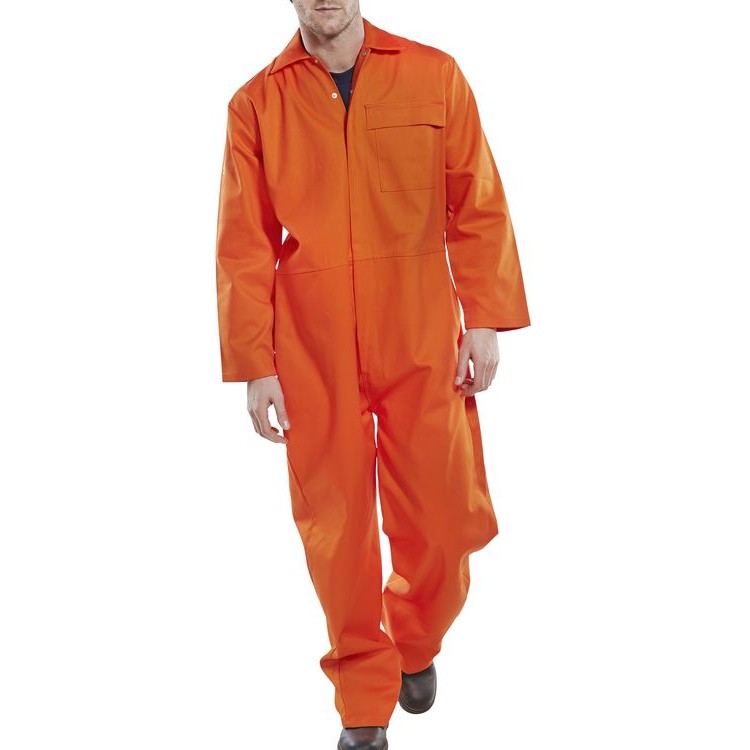 Beeswift Fire Retardant Boilersuit 100% Cotton Flame Resistant Workwear EN ISO