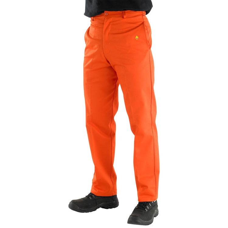 Beeswift Fire Retardant Trousers Cotton Drill EN ISO 11612 Welding Safety Gear