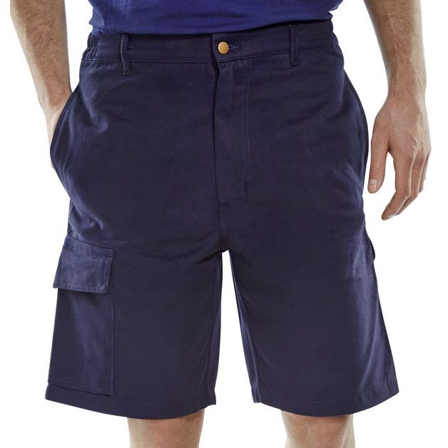 Beeswift Click C/Pocket Work Shorts 230gsm Polyester Cotton 7 Belt Loops