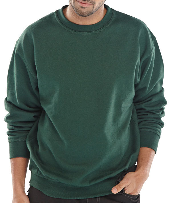 Beeswift Click PC Sweatshirt 300gsm Polycotton Fleece Drop Shoulder Ribbed Cuffs