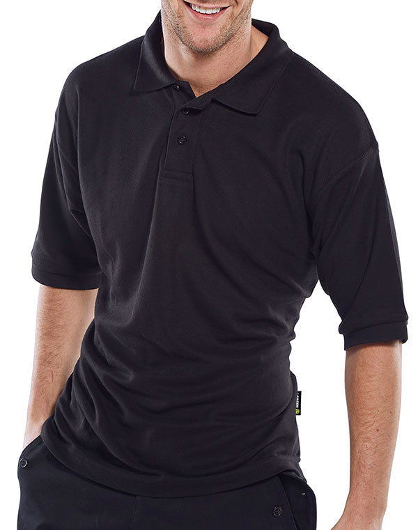 Beeswift Click Pk Shirt 200g Poly Cotton 3 Buttons Cuffed Sleeves Side Vents