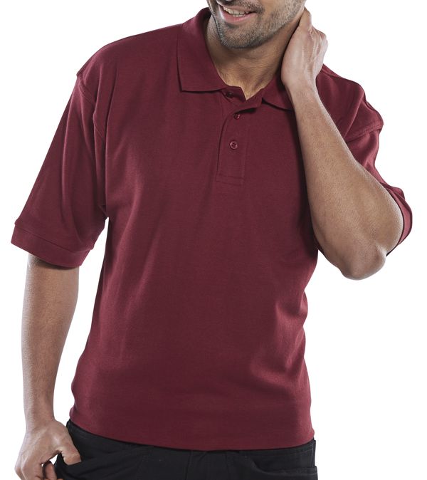Beeswift Click Pk Shirt 200g Poly Cotton 3 Buttons Cuffed Sleeves Side Vents