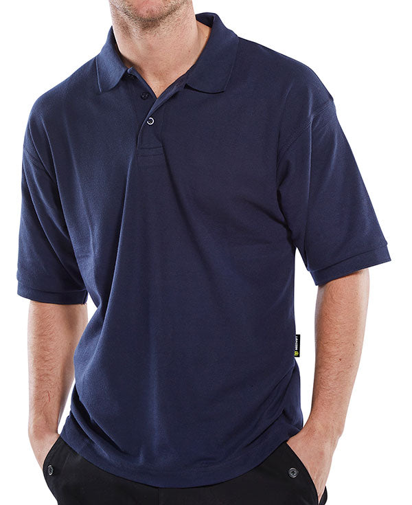 Beeswift Click Pk Shirt 200g Poly Cotton 3 Buttons Cuffed Sleeves Side Vents