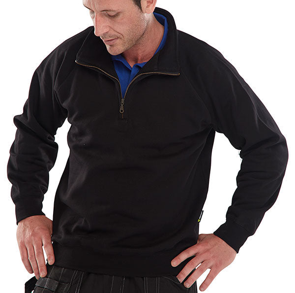 Beeswift Quarter Zip Fleece Shirt 280gsm Cotton Polyester Soft Warm Casual Wear