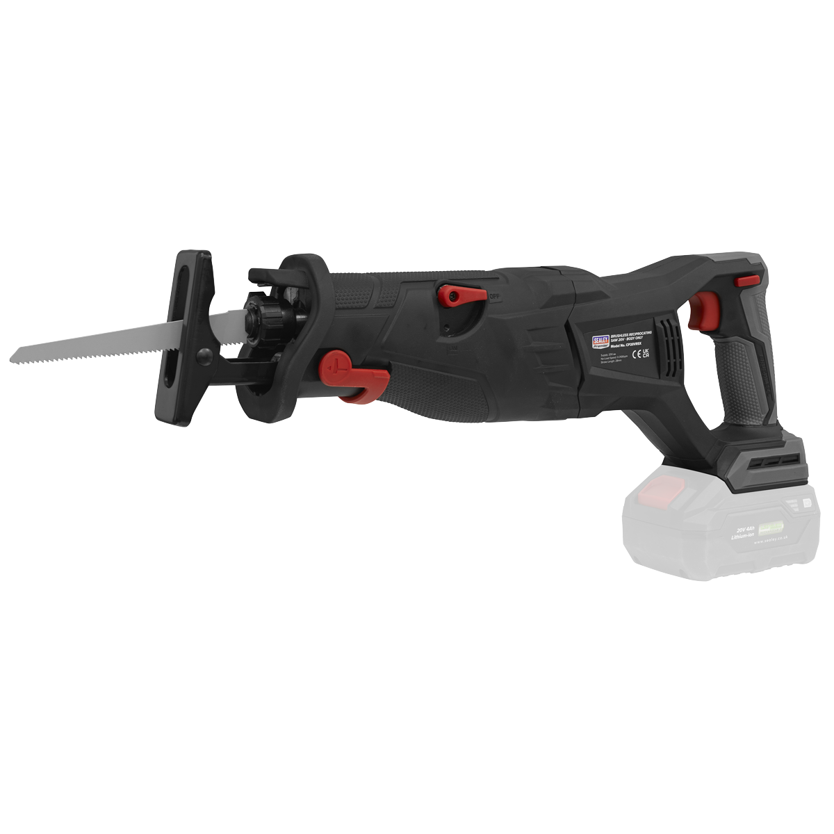 Sealey 20V Brushless Reciprocating Saw SV20 Series Body Only Variable Speed