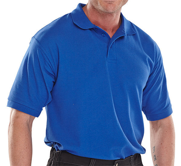 Beeswift Click Premium Pk Shirt 50% Cotton 260gsm Pique Cuffed Sleeves