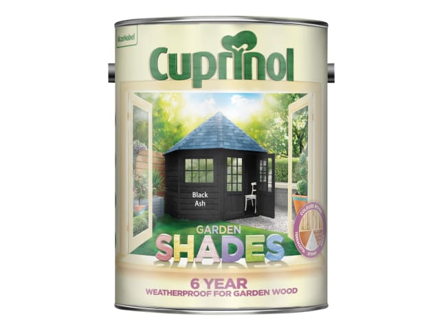 Cuprinol Garden Shades 5L Black Ash Weatherproof Wood Paint for Garden Use
