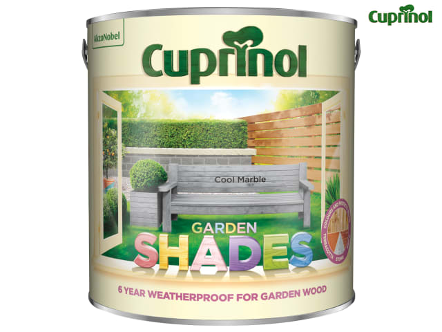 Cuprinol Garden Shades Cool Marble 2.5L Weatherproof Wood Paint for Garden