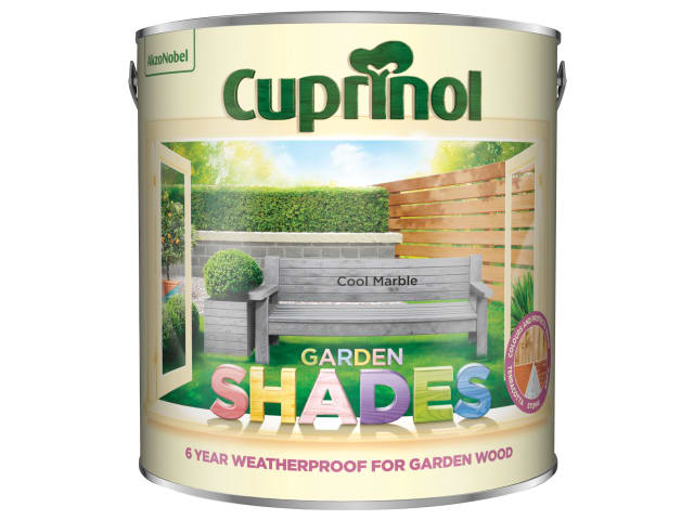 Cuprinol Garden Shades Cool Marble 2.5L Weatherproof Wood Paint for Garden