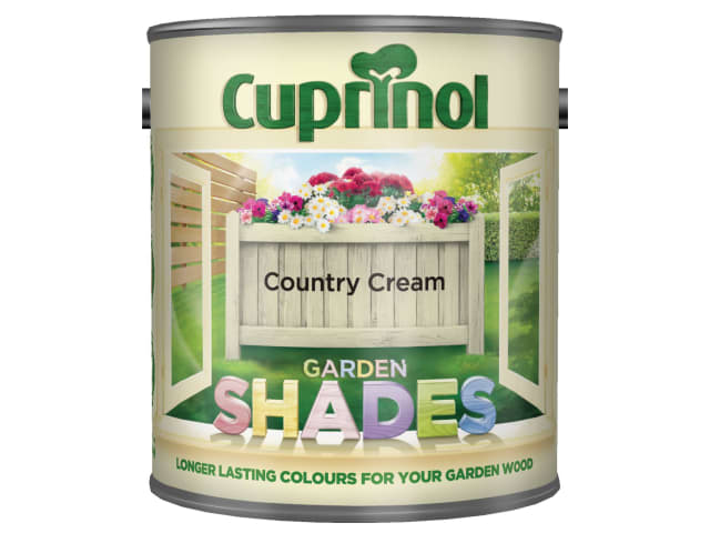 Cuprinol Garden Shades Country Cream 1 Litre Weatherproof Wood Paint