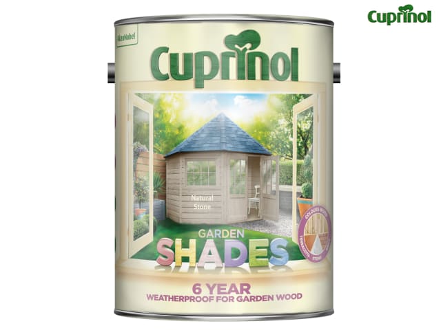 Cuprinol Garden Shades Natural Stone 5L Weatherproof Wood Paint for Garden
