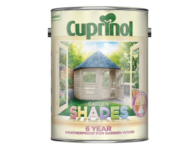 Cuprinol Garden Shades Natural Stone 5L Weatherproof Wood Paint for Garden