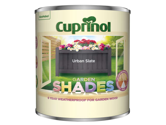 Cuprinol Garden Shades Urban Slate 1L Weatherproof Wood Paint for Garden Use