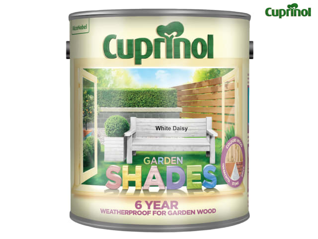 Cuprinol Garden Shades 2.5L White Daisy Weatherproof Paint for Wood & Stone