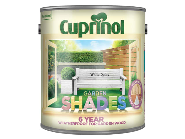Cuprinol Garden Shades 2.5L White Daisy Weatherproof Paint for Wood & Stone
